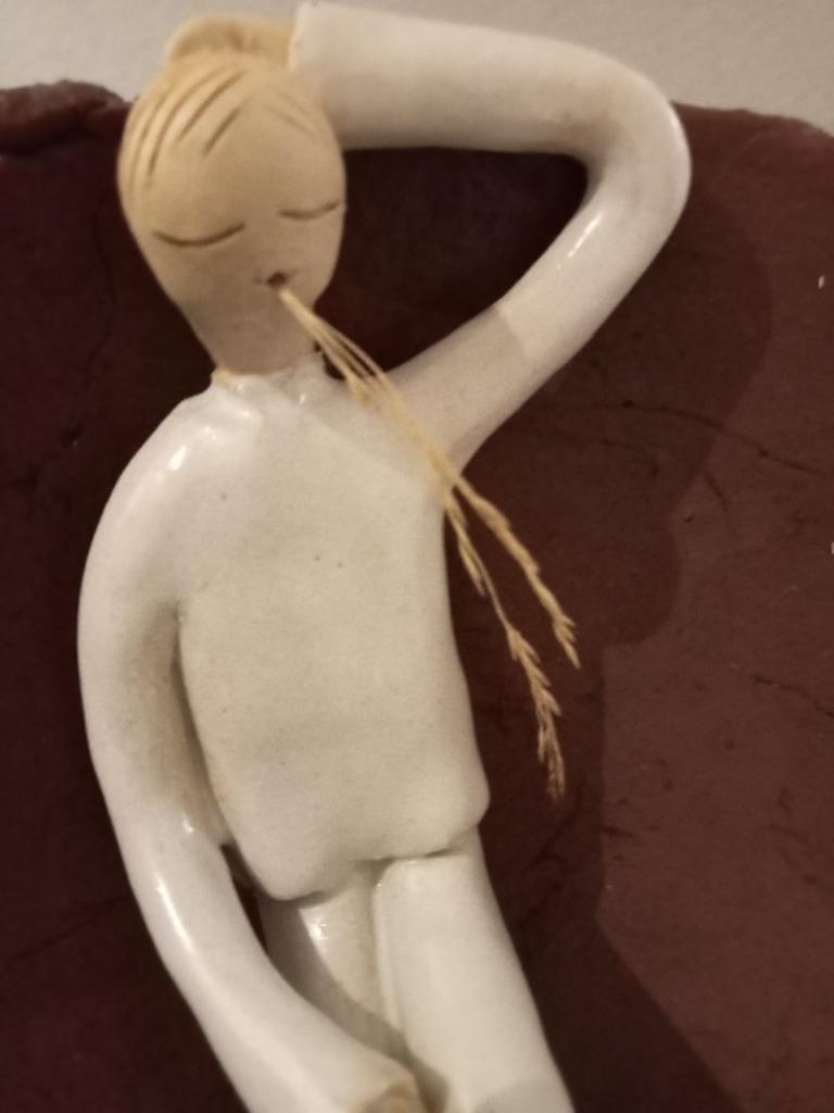 Oeuvre inédite terre cuite et céramique  d'une artiste belge, Enlèvement