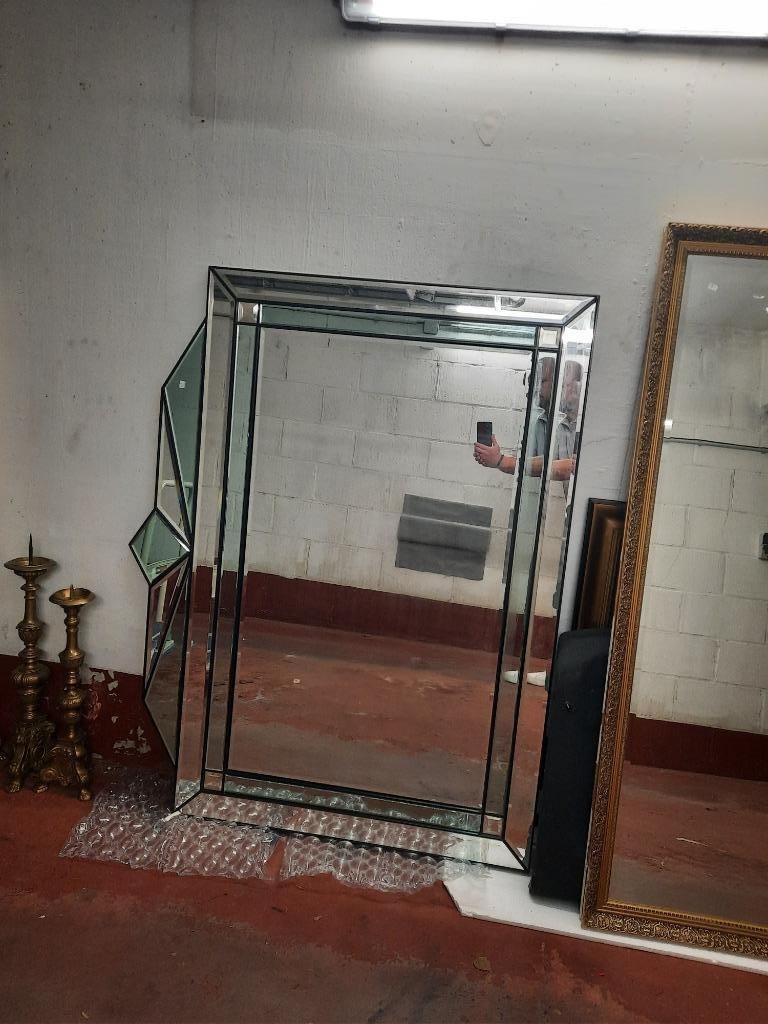 zeer mooie grote artdeco spiegel, Ophalen, Gebruikt, 100 tot 150 cm, 125 cm of meer