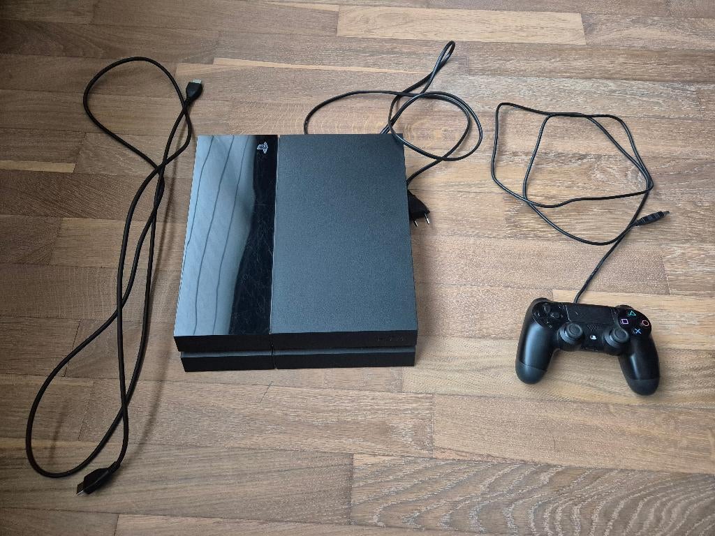 PS4 + Controller + Stuur + 5 Games, Ophalen, Met 1 controller, Original, 500 GB