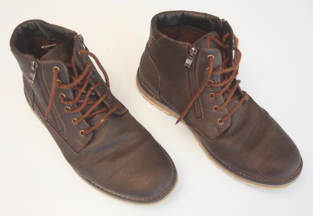 Piure Herenschoenen / Maat 44 / Leder / Donkerbruin, Enlèvement ou Envoi, Chaussures à lacets, Comme neuf, Brun