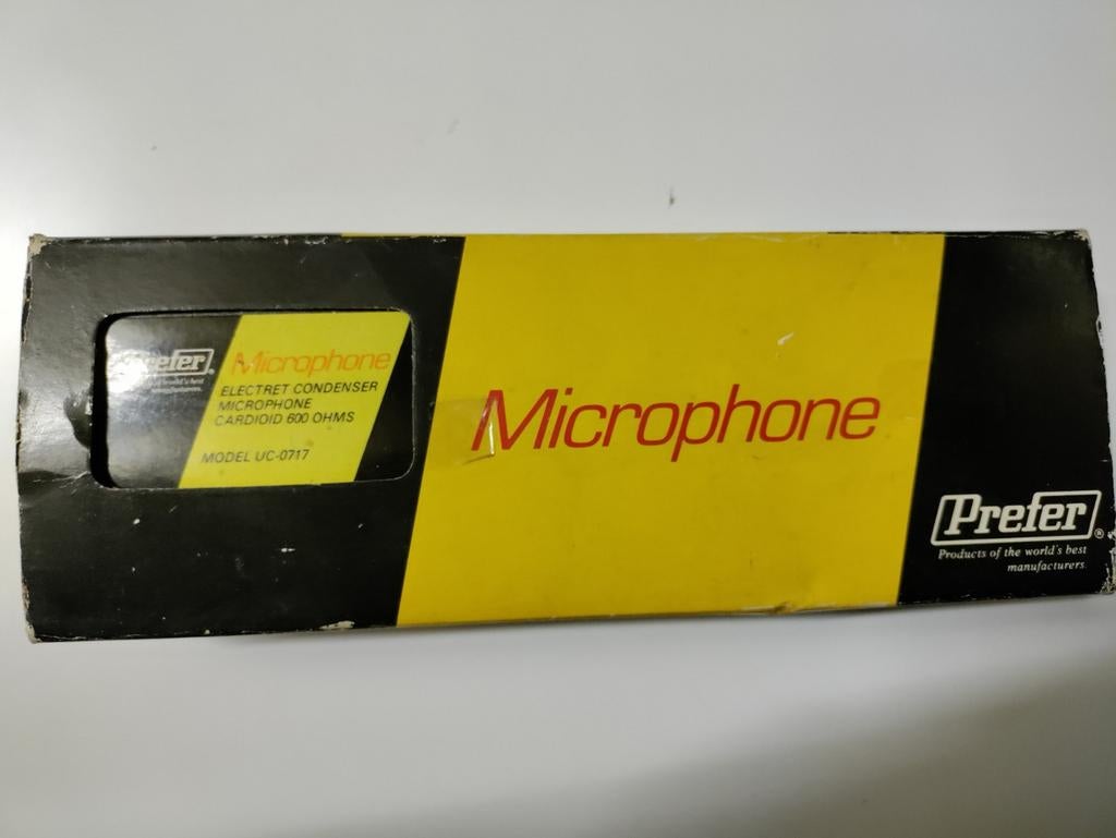 Vintage microfoon Prefer in originele verpakking, Audio, Tv en Foto, Ophalen