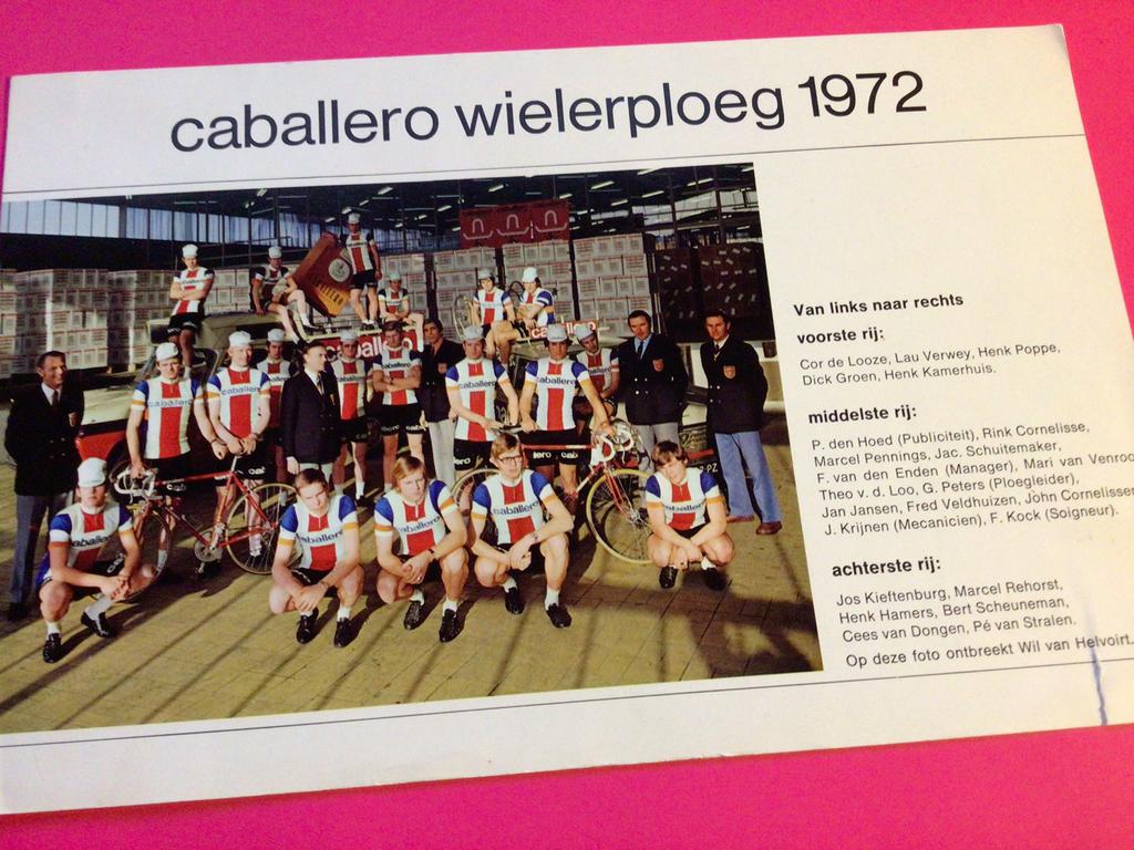 wielerkaart 1972 team caballero, Enlèvement ou Envoi, Comme neuf
