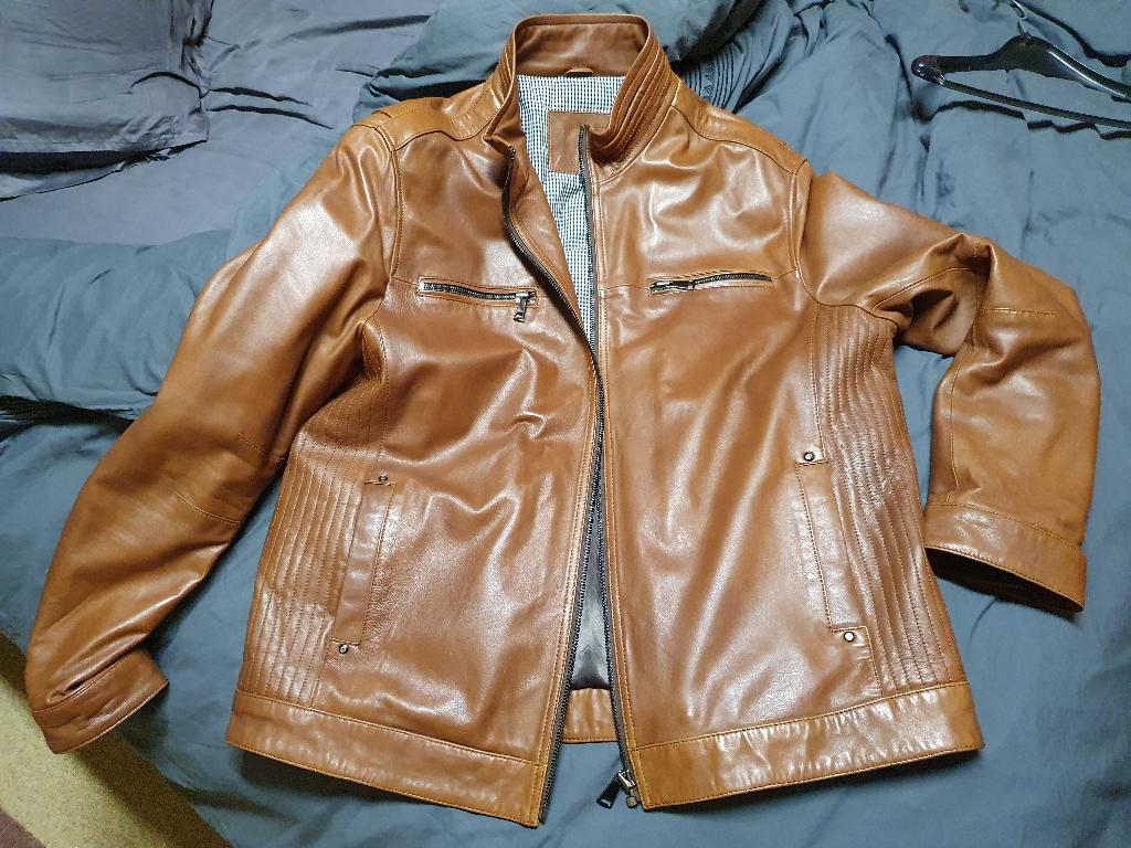 lederen jas, Kleding | Heren, Ophalen, Zo goed als nieuw