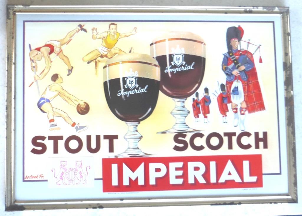 Panneau d'affichage Stout Scotch Imperial, Collections, Marques & Objets publicitaires, Envoi, Comme neuf, Panneau publicitaire