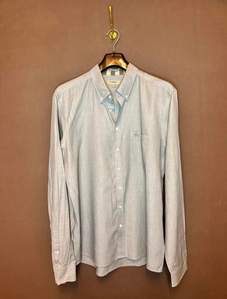 Burberry overhemd, Kleding | Heren, Overhemden, Ophalen of Verzenden, Zo goed als nieuw, Overige halswijdtes, Grijs