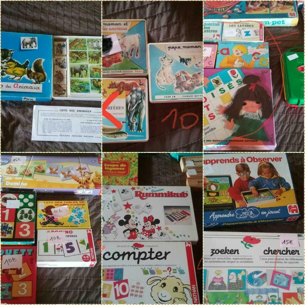 Jeux Nathan vintages, prix sur photos, Enlèvement ou Envoi, Utilisé