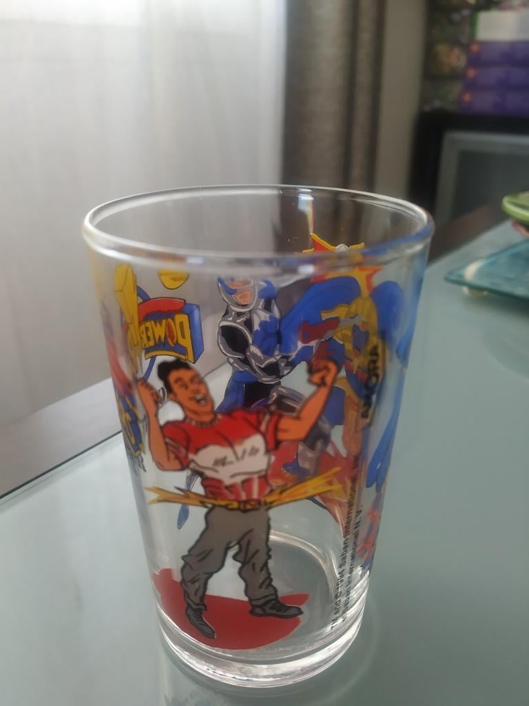 Verre Amora power rangers Black ranger zak 1994, Enlèvement ou Envoi, Autres personnages, Comme neuf, Autres types