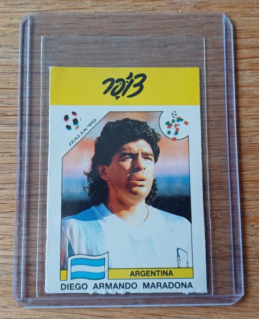 Panini Italia 90 Maradona Hebrew/Israel version, Enlèvement ou Envoi, Comme neuf, Autocollant