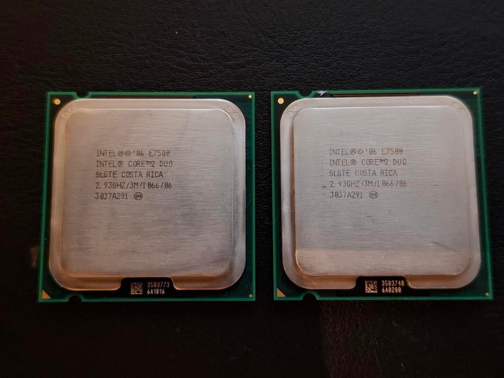CPU Intel Core Duo E7500 2.93 GHz SLGTE, Computers en Software, Processors, Gebruikt, 2-core, Socket 775, 2 tot 3 Ghz