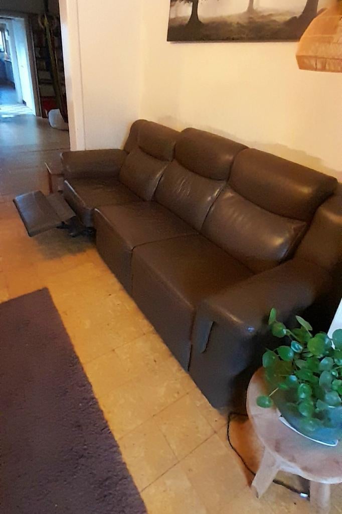 Driezit zetel met relax, Ophalen, Zo goed als nieuw, Kunststof