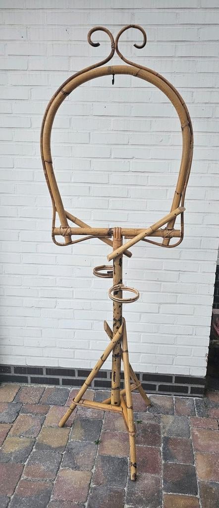 Retro vintage rotan  plantenstaander staander vogelkooi, Ophalen