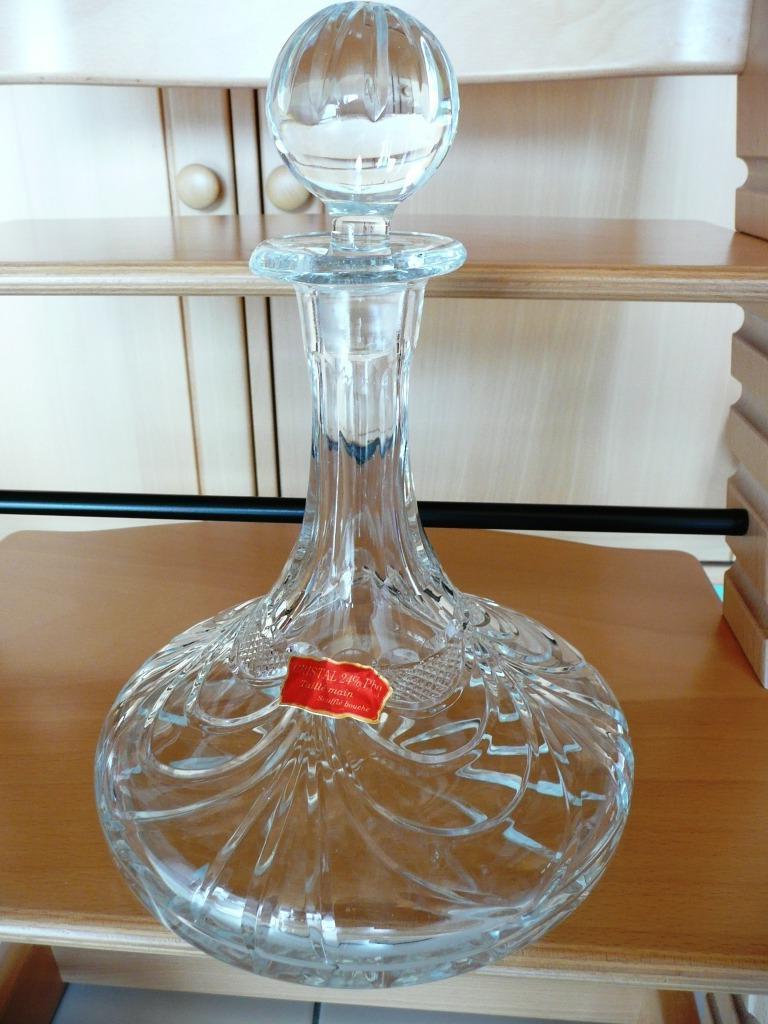NIEUWE kristallen karaf 24% Pbo Cristal de Lorraine, Huis en Inrichting, Overige materialen, Nieuw, Ophalen of Verzenden, Minder dan 5 flessen