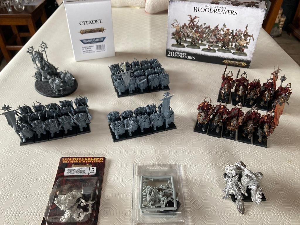 Lot Warhammer Guerriers du Chaos - The Old World, Enlèvement ou Envoi, Figurine(s), Avec peinture, Warhammer