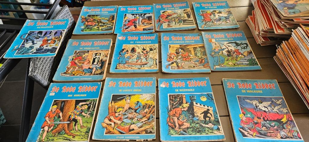 Rode ridder strip blauw bruin, Willy Vandersteen, Meerdere stripboeken, Ophalen, Gelezen