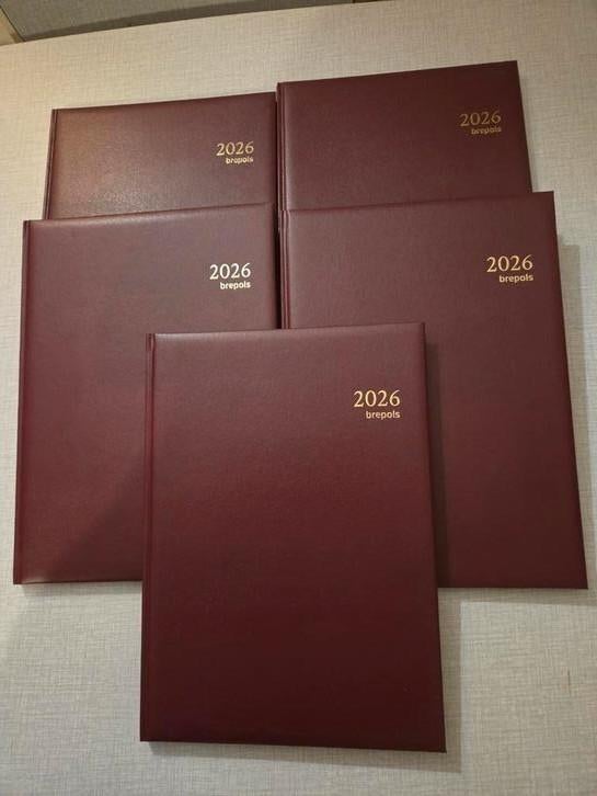 Nieuw !!!  5 x Brepols agenda 2026 leder., Ophalen of Verzenden, Nieuw