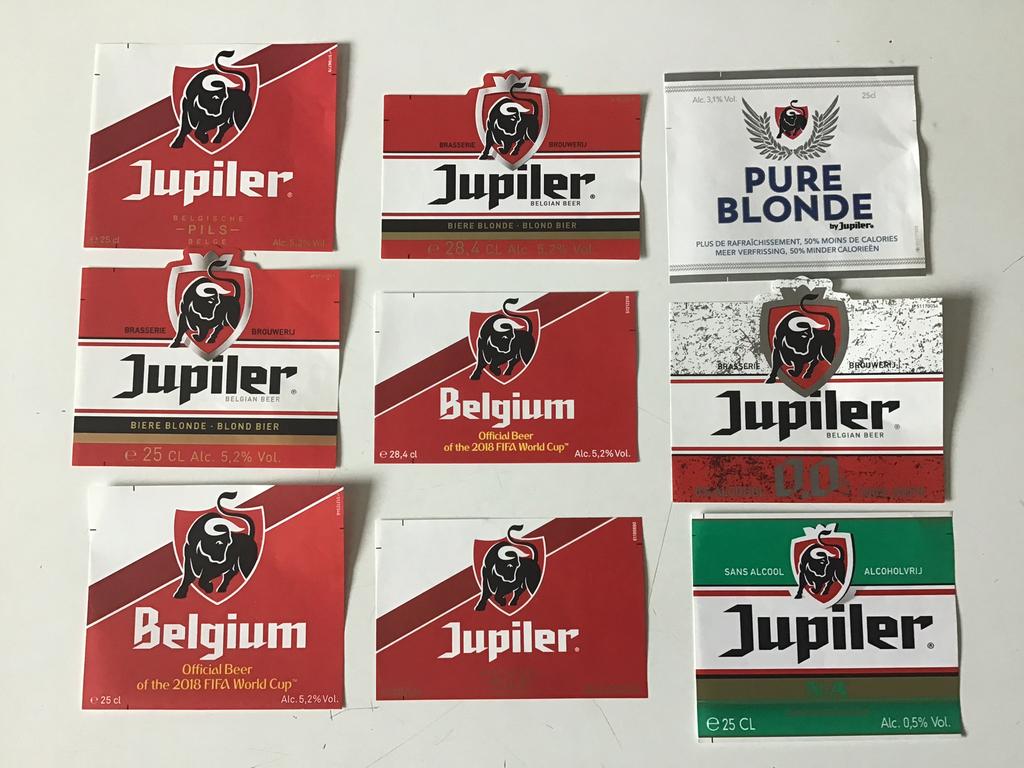 Verschillende etiketten Jupiler., Verzamelen, Ophalen, Jupiler