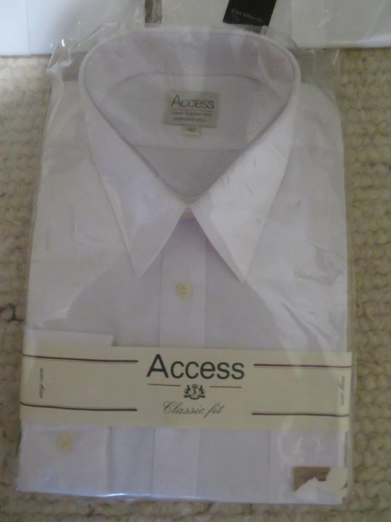3 witte herenhemden, maat 42, Kleding | Heren, Ophalen, Nieuw, Wit, Halswijdte 41/42 (L)