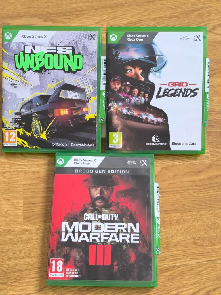 Xbox series x NFS unbound - grid legends - modern Warfare 3, Ophalen of Verzenden