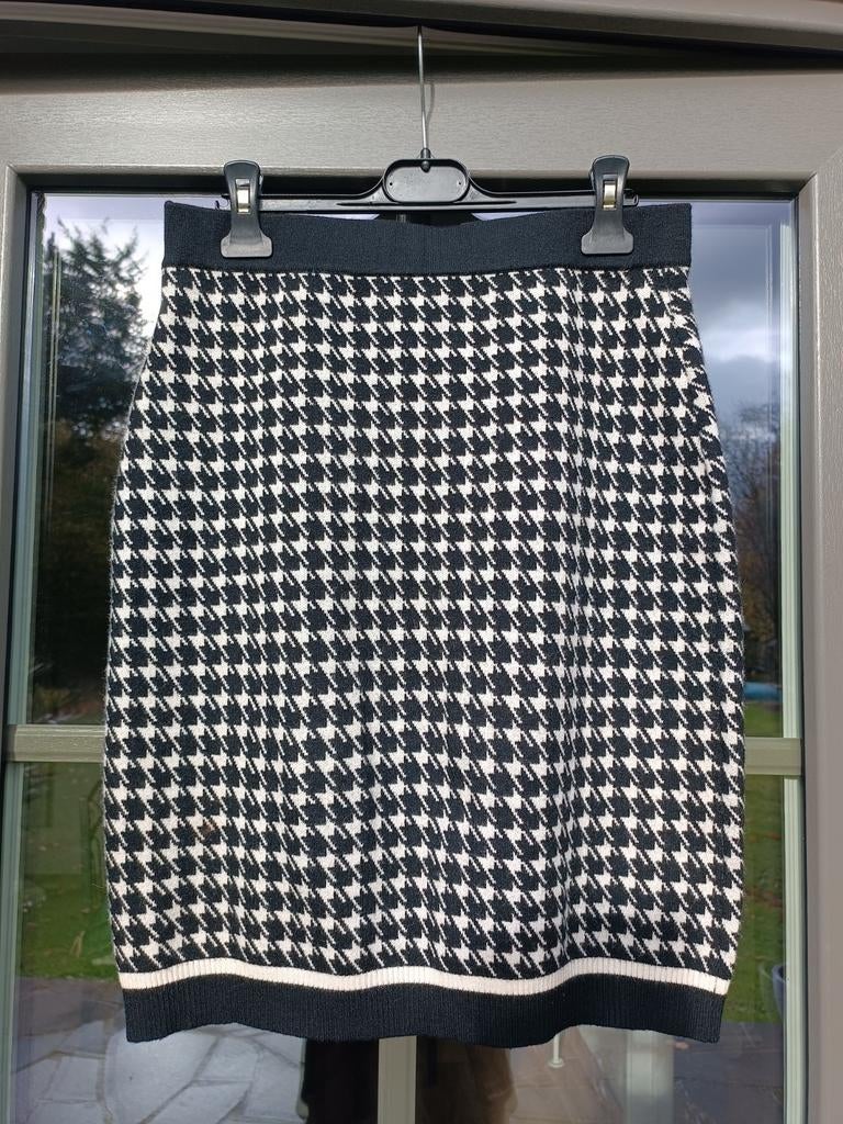 Zwart-witte geruite rok, Kleding | Dames, Ophalen of Verzenden, Gedragen