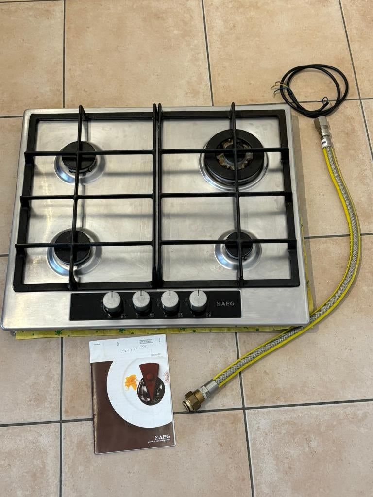 AEG gaskookplaat met gasslang, 25 à 50 cm, Gris, Moins de 100 cm, Enlèvement