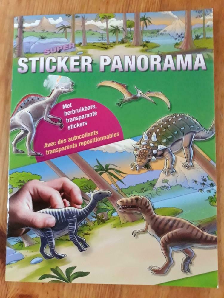 Sticker Panorama boek Dinosaurussen, Boeken, Ophalen of Verzenden, Nieuw