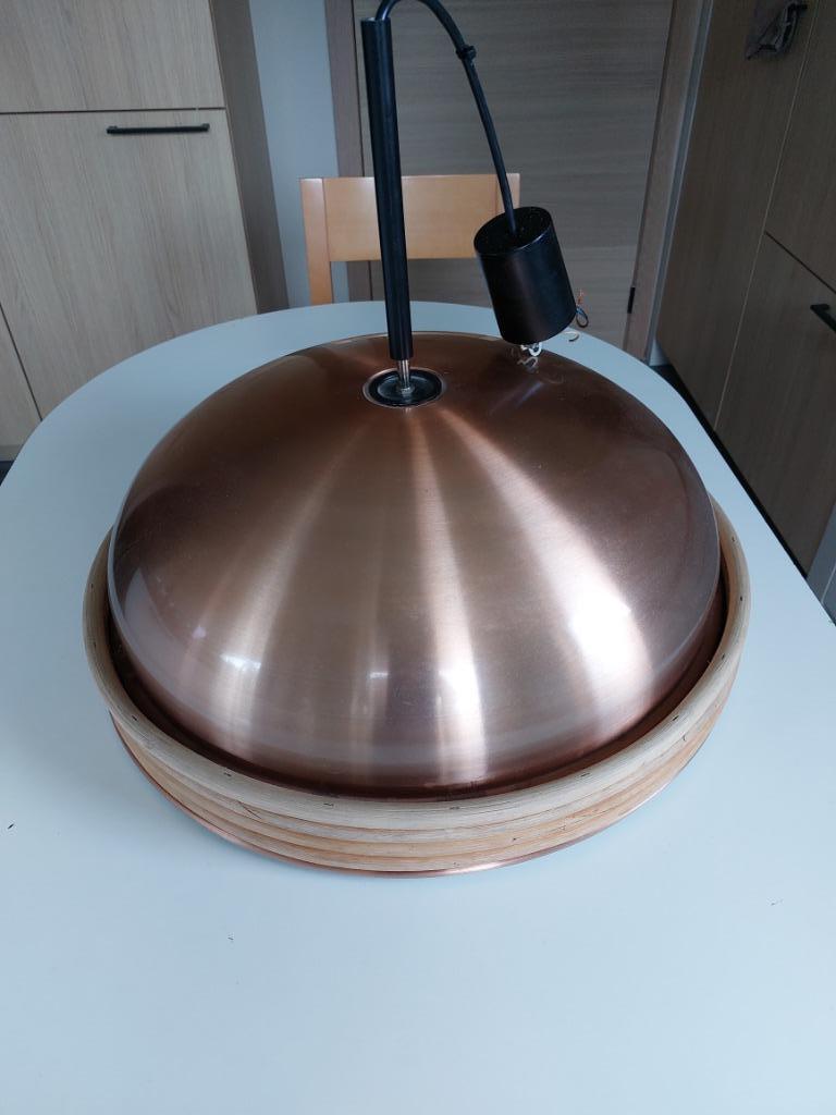 Koperen hanglamp rustieke vintage stijl, Ophalen, Gebruikt, Overige materialen, Retro of design