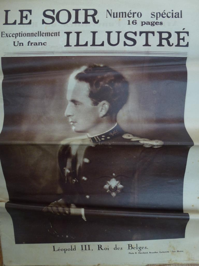 Le Soir Illustré Léopold III , Roi des Belges, Enlèvement ou Envoi, Utilisé, Autres types