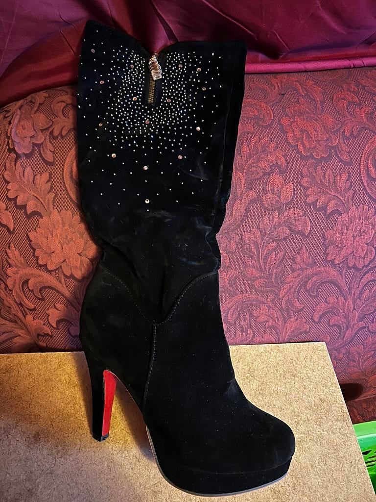 Bottes talons strass pointure 39, Vêtements | Femmes, Neuf, Sans marque, Bottes hautes, Noir