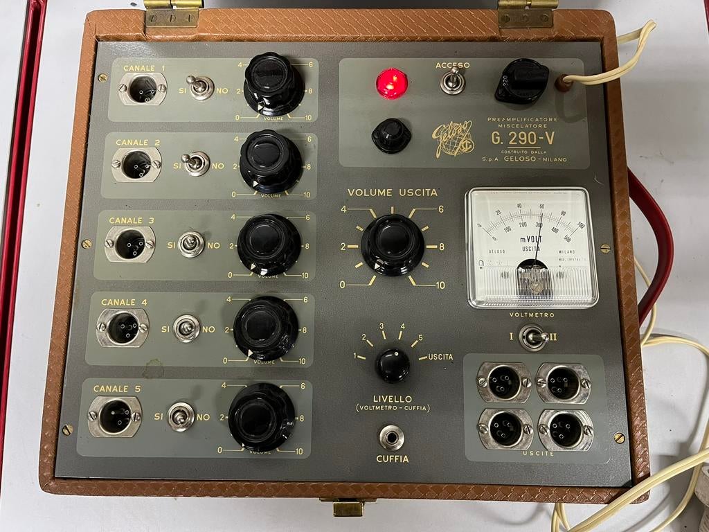 Zeldzame Geloso G. 290-V vintage voorversterkermixer, Antiek en Kunst, Ophalen