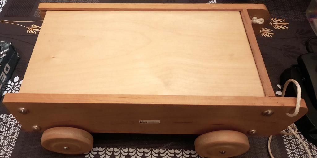 Mooie vintage houten blokkenkar, Kinderen en Baby's, Ophalen of Verzenden, Gebruikt, Overige typen