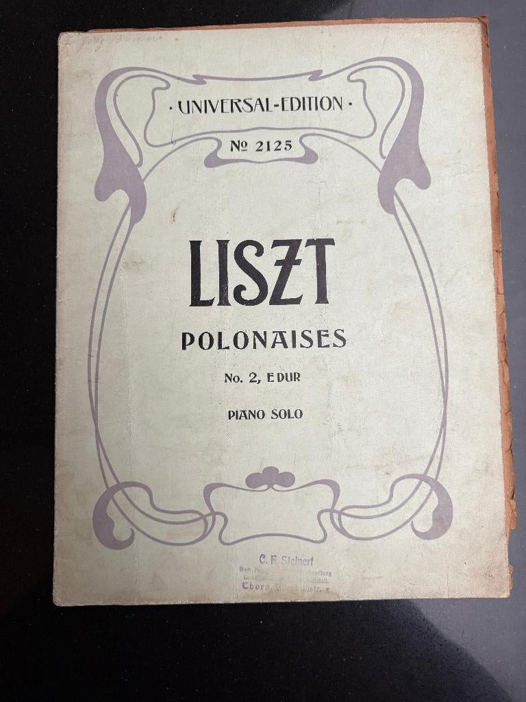 Piano partiture Liszt Polonaises No.2 E DUR Piano Solo 1902, Musique & Instruments, Partitions, Enlèvement ou Envoi, Artiste ou Compositeur