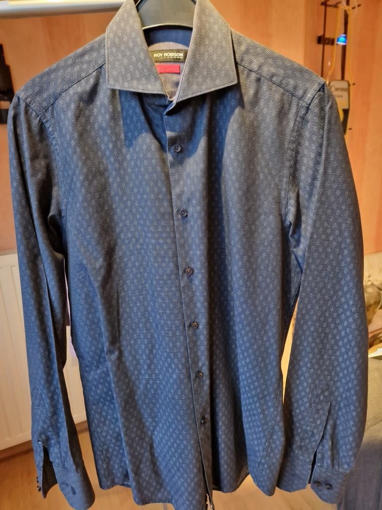 Heren hemd, Blauw, Roy robson, Nieuw, Halswijdte 39/40 (M)