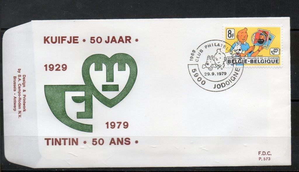 Année 1979 : FDC 1944 - Tintin/Kuifje - Obli Jodoigne, Postzegels en Munten, Ophalen