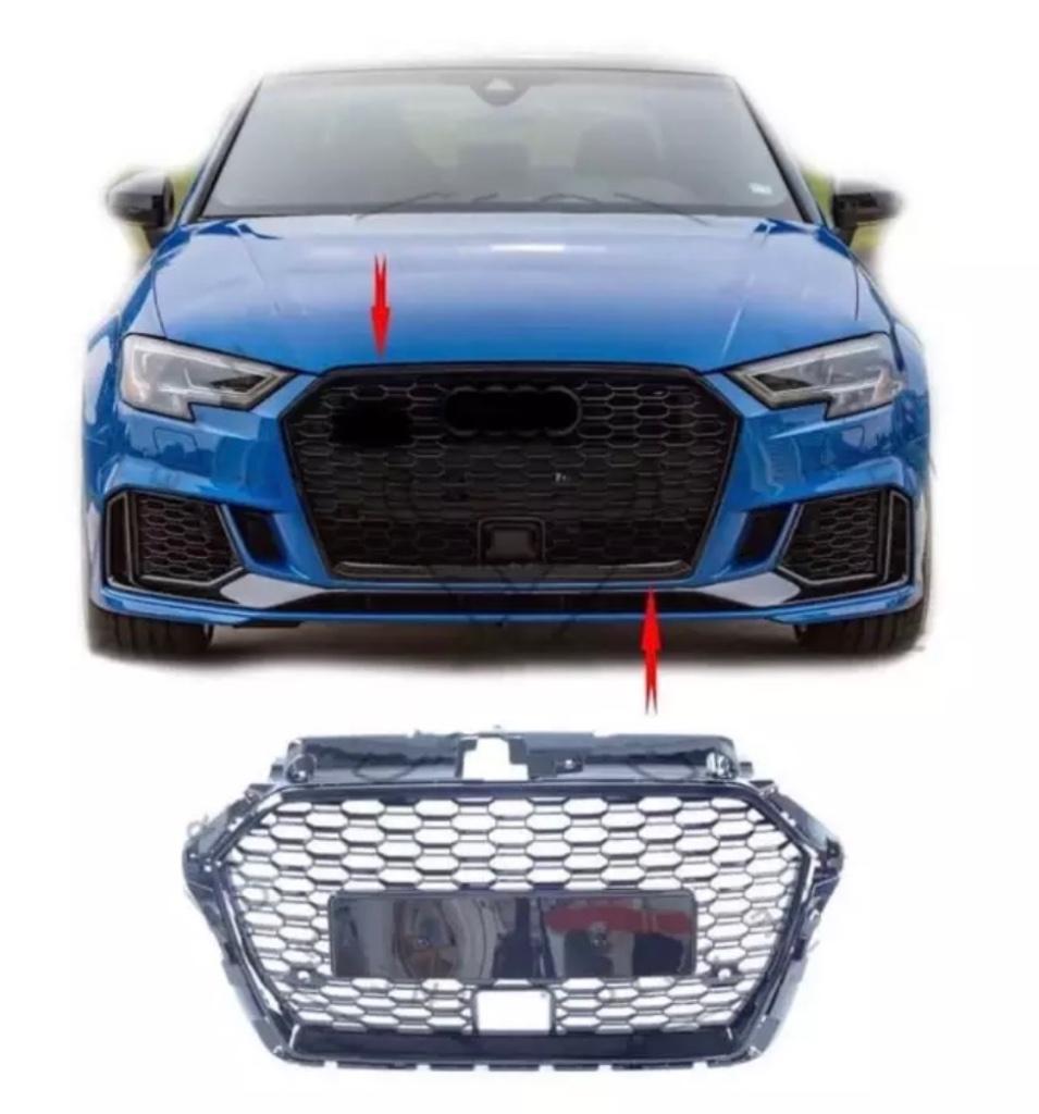 Calandre Audi A3 8V Look RS3 Noir Brillant (16-19), Autos : Divers, Tuning & Styling, Envoi