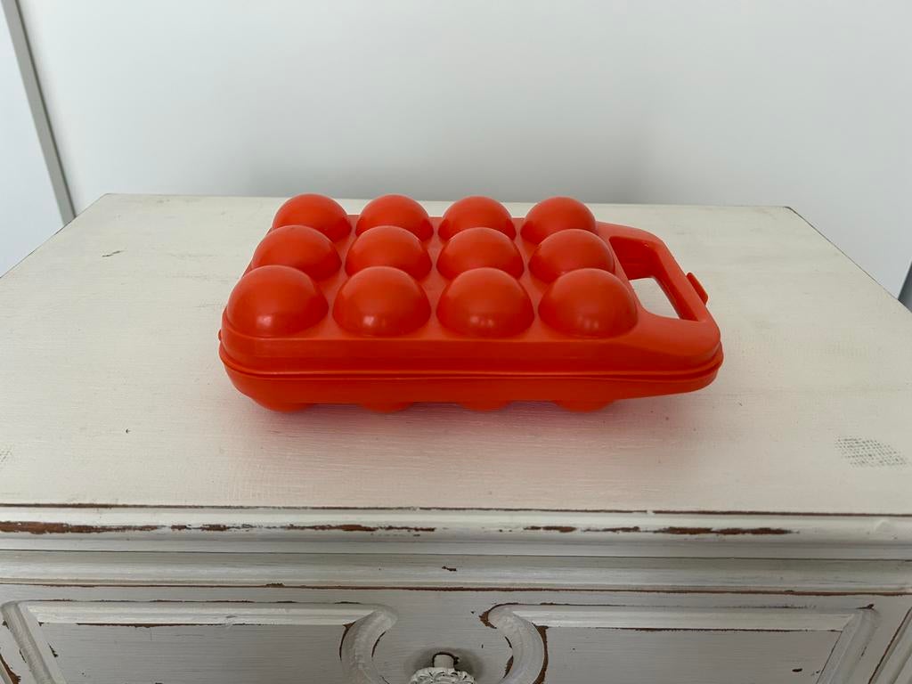 Retro eierdoos, Ophalen, Zo goed als nieuw, Oranje