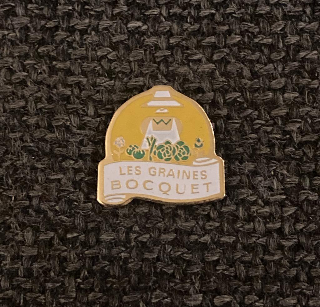 PIN - LES GRAINES BOCQUET - LEGUMES - JARDIN, Envoi, Utilisé, Autres sujets/thèmes, Insigne ou Pin's