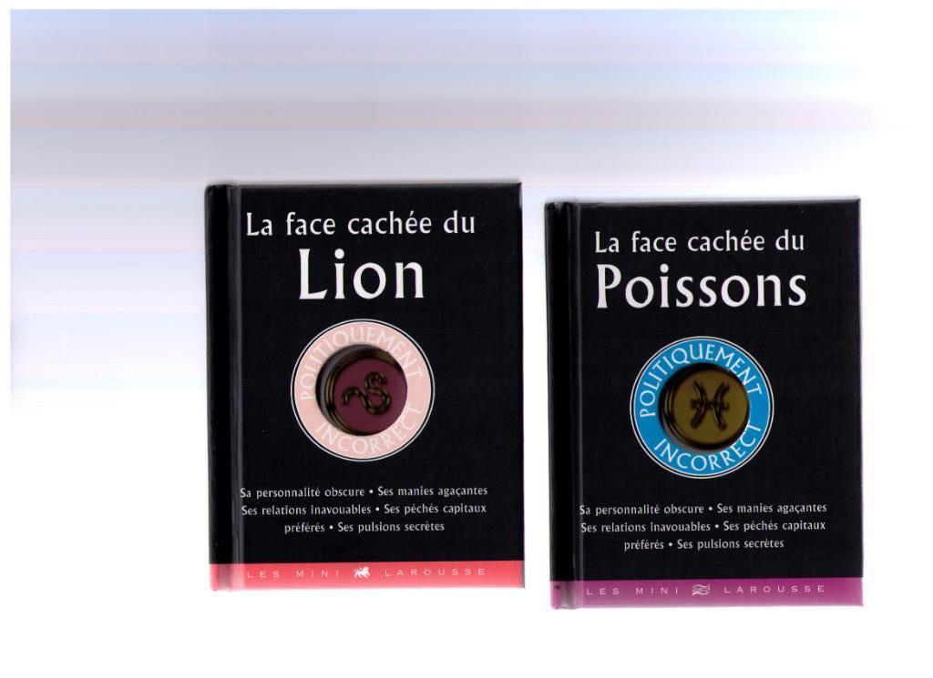 Astrologie, Signe du zodiaque, 2 livres : Poisson  - Lion, Livres, Neuf, Astrologie, Autres types, Collectif