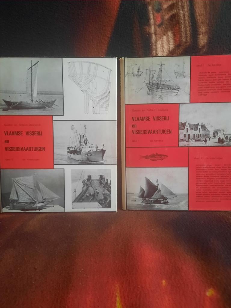 2 x Gesigneerd Vlaamse Visserij en Vissersvaartuigen, Boeken, Ophalen of Verzenden, 20e eeuw of later, Gelezen, Gaston en Roland Desnerck