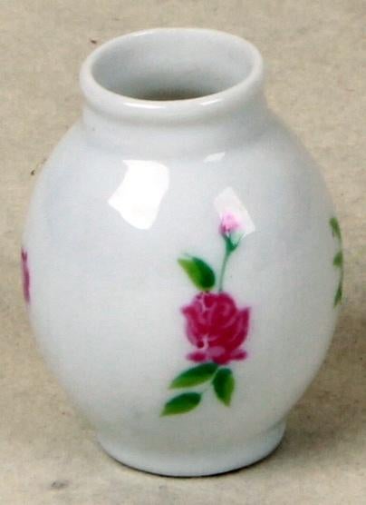 Geglazuurd  mini vaasje met bloemenmotief, Ophalen of Verzenden