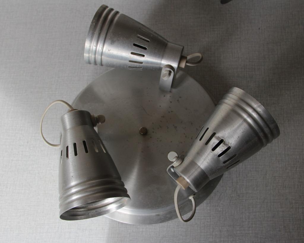Plafonnier à 3 spots alu IKEA Kramare, Ophalen of Verzenden, Gebruikt, Overige materialen, Industriel