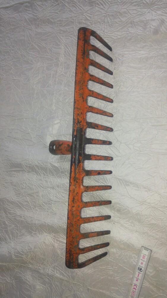 Vintage rateau orange kippen jardin 37cm, Enlèvement ou Envoi, Comme neuf, Bordure