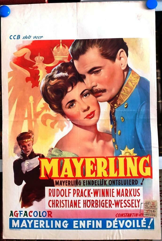 Filmposter Mayerling enfin dévoilé / eindelijk ontsluierd!, Verzamelen, Posters, Gebruikt, Film en Tv, A1 t/m A3, Rechthoekig Staand