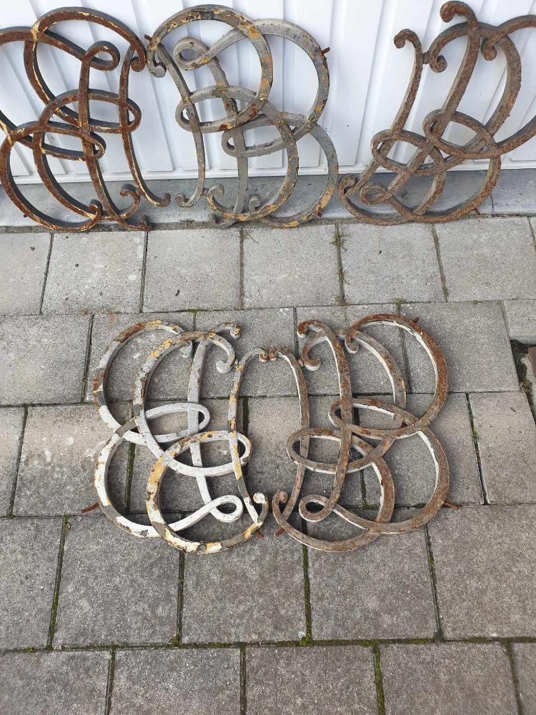 smeedijzeren tuin ornamenten 14s tuks decoratief, Ophalen, Gebruikt, Metaal, Overige typen