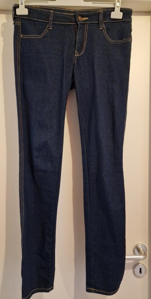 H&M jeans - Slim/lage taille - 2832 - donkerblauw, Kleding | Dames, Ophalen of Verzenden, Zo goed als nieuw, Blauw