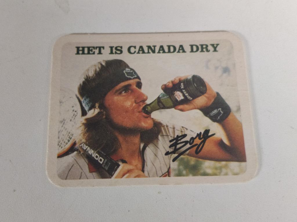 Bierkaartje/ bierviltje Canada Dry - Bjorn Borg, Ophalen of Verzenden, Zo goed als nieuw