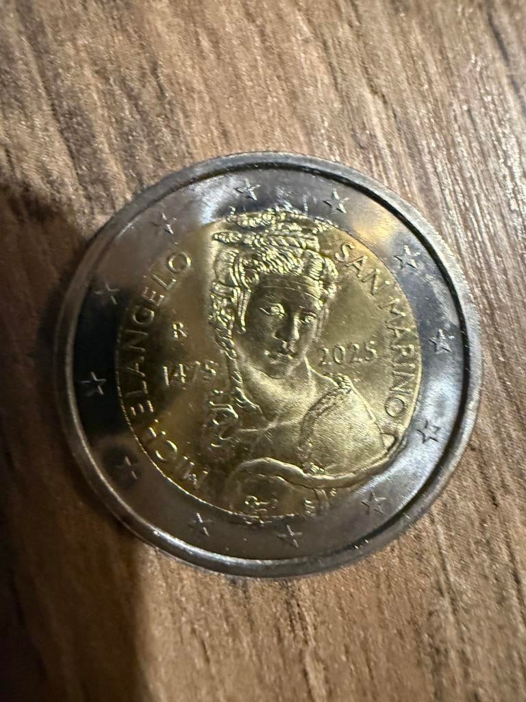 San marino michelangelo 2 euro 2025, Ophalen of Verzenden, San Marino, 2 euro
