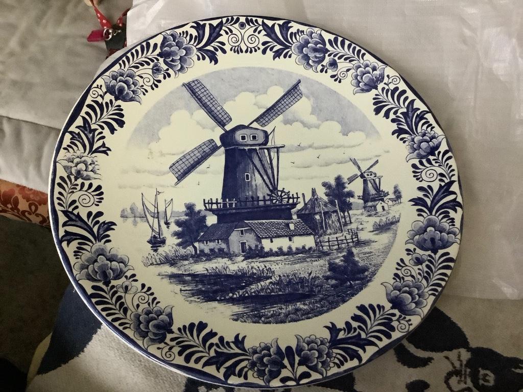 Grande assiette en Bleu de Delft., Ophalen