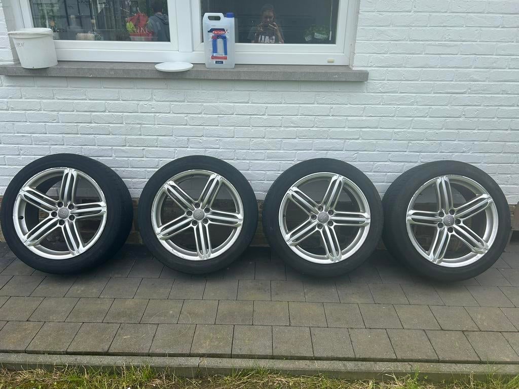 Velgen Audi met band, Ophalen, Gebruikt, 255 mm, Banden en Velgen
