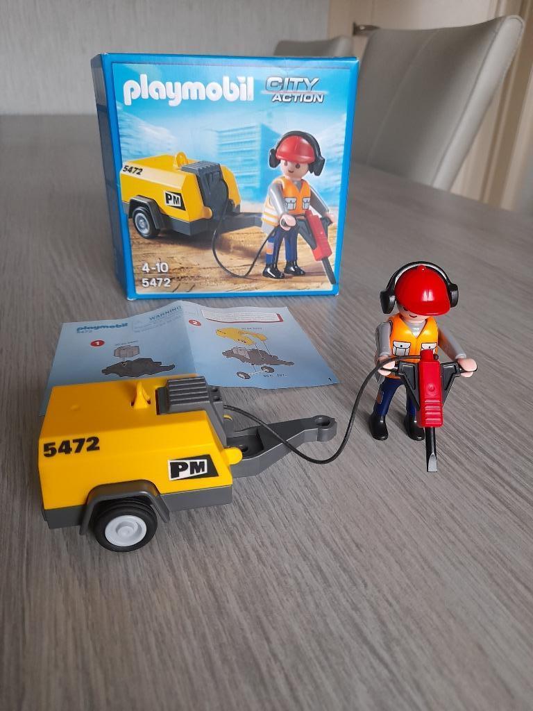 PLAYMOBIL Werkman met drilboor - 5472, Kinderen en Baby's, Speelgoed | Playmobil, Ophalen of Verzenden, Zo goed als nieuw, Complete set