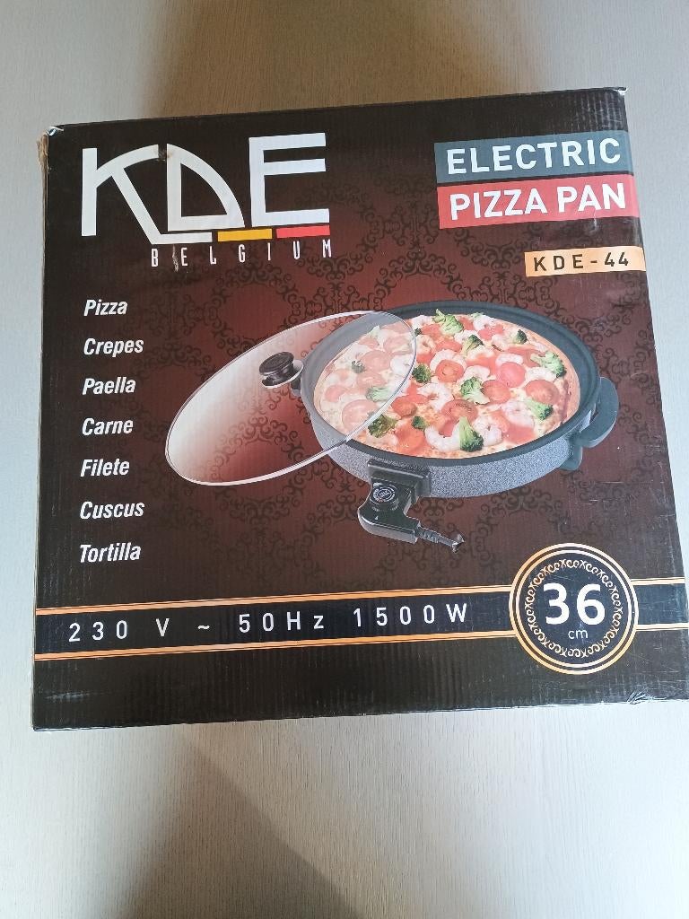 Electrische Pizza Pan KDE Belgium NIEUW, Maison & Meubles, Cuisine | Casseroles & Poêles, Enlèvement ou Envoi